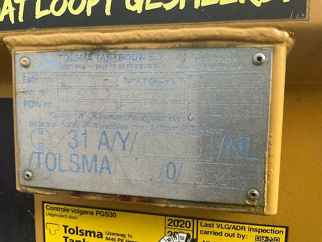 2016 tolsma dieseltank 1000l. - afbeelding 7 van  7