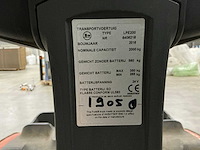 2016 toyota lpe200 elektrische palletwagen met platform - afbeelding 5 van  13