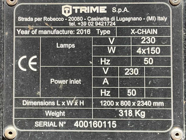 2016 trime x-chain stationaire lichtmast - afbeelding 8 van  16