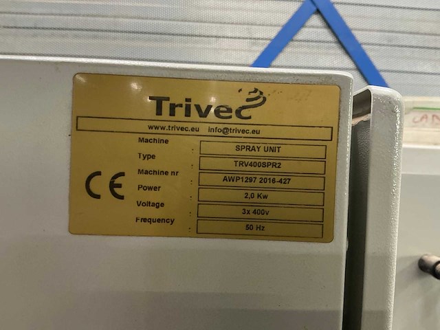 2016 trivec trv400spr2 lakspuitmachine - afbeelding 16 van  17