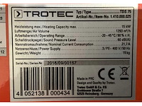 2016 trotec tds75 industriële heater - afbeelding 5 van  5