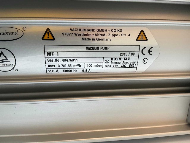 2016 vacuuubrand me 1 vacuumpomp - afbeelding 5 van  5