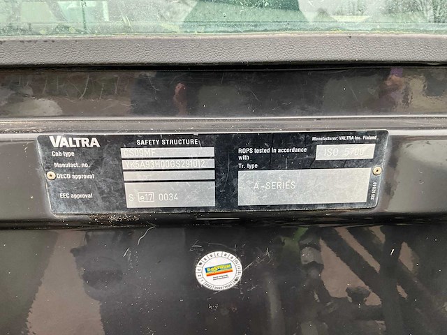 2016 valtra a93 h vierwielaangedreven landbouwtractor - afbeelding 18 van  26