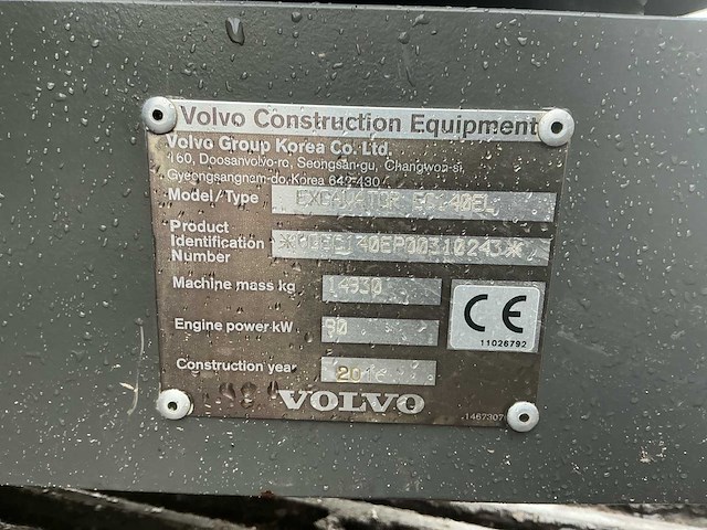 2016 volvo a rupsgraafmachine - afbeelding 46 van  50