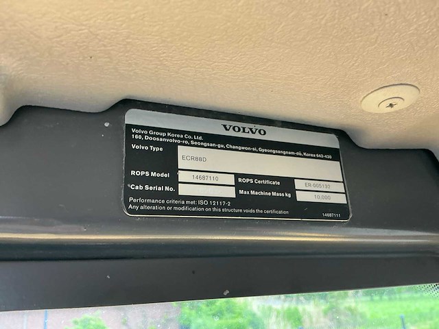 2016 volvo ecr 88d midigraafmachine - afbeelding 30 van  32