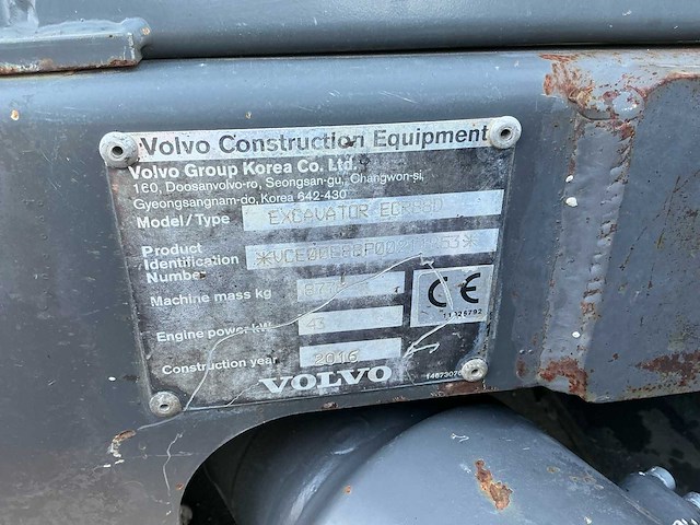 2016 volvo ecr88d midigraafmachine - afbeelding 23 van  27