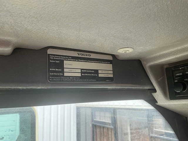 2016 volvo ecr88d rups graafmachine - afbeelding 12 van  35