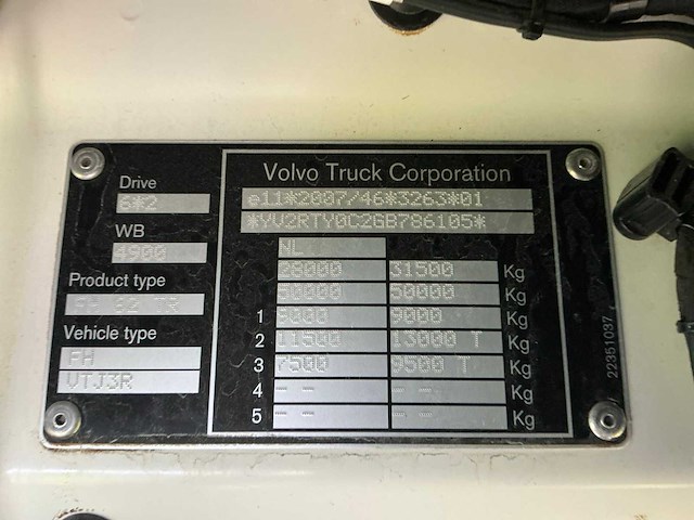 2016 volvo fh 460 vrachtwagen 24t kabelsysteem - afbeelding 28 van  55