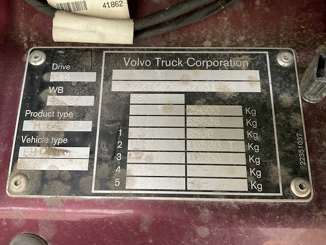 2016 volvo fh4 540 motorwagen/timber truck - afbeelding 63 van  67