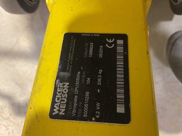 2016 wacker dpu 3050 trilplaat - afbeelding 5 van  7