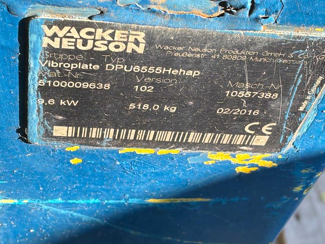 2016 wacker neuson dpu6555 trilplaat - afbeelding 6 van  6