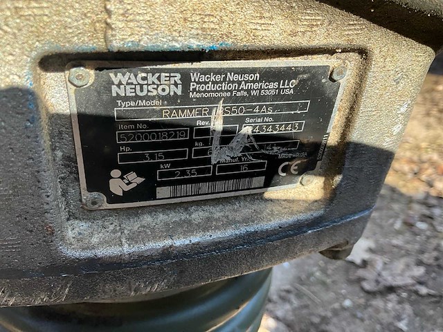 2016 wacker-neuson trilstamper - afbeelding 6 van  6