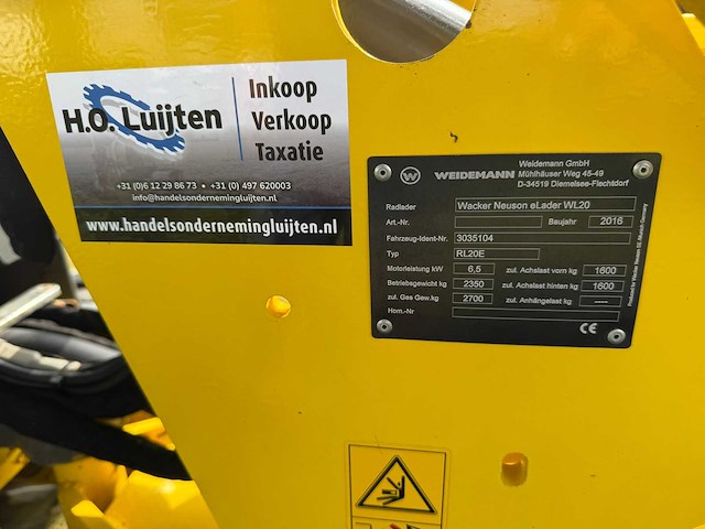 2016 wacker neuson wl20e shovel - afbeelding 3 van  12