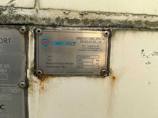 2016 wemacon/cimc c745skdp4 129wissellaadbak - afbeelding 7 van  20