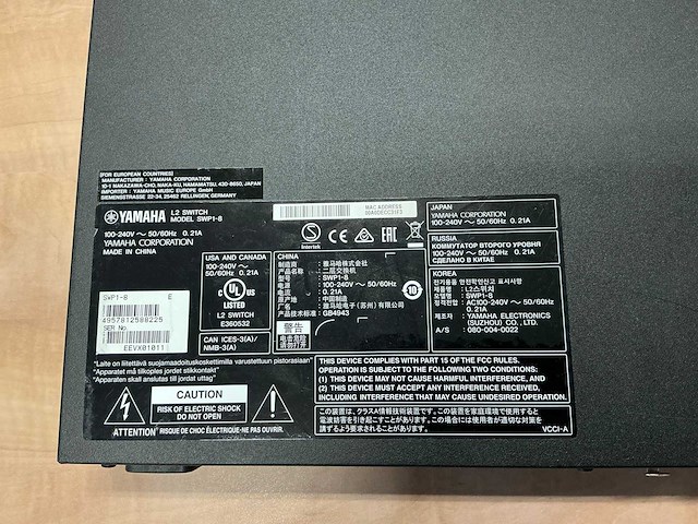 2016 yamaha swp1-8 poort dante switch - afbeelding 3 van  4