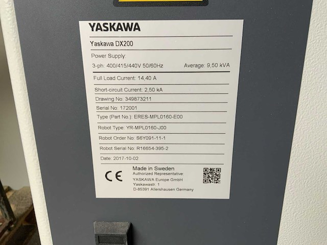 2016 yaskawa motoman- mpl 160 b industriële 4-assige pallettiseerrobot - afbeelding 5 van  13