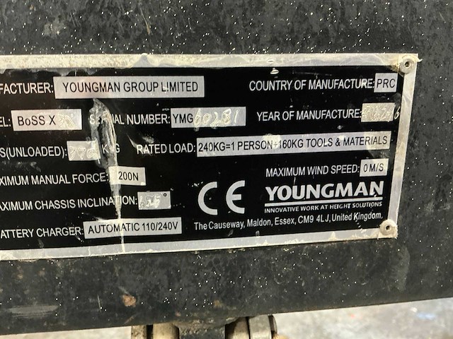 2016 youngman boss x3x hoogwerker - afbeelding 9 van  9