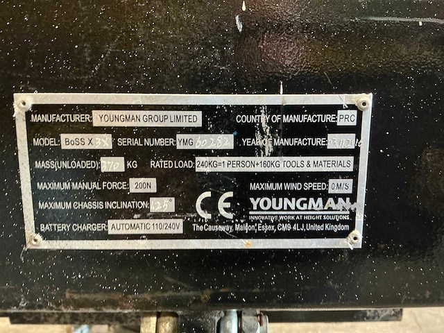 2016 youngman boss x3x hoogwerker - afbeelding 7 van  7