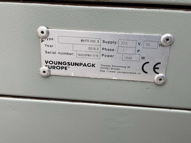 2016 youngsunpack mh-fg-2000b palletfoliewikkelaar - afbeelding 1 van  7