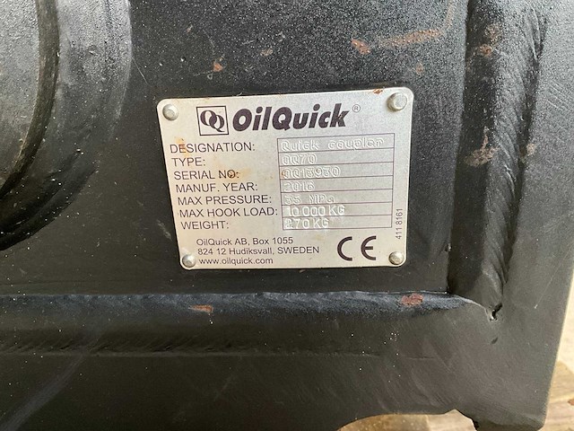 2016 zeppelin oil quick oq70 hydraulische snelwissel - afbeelding 8 van  8