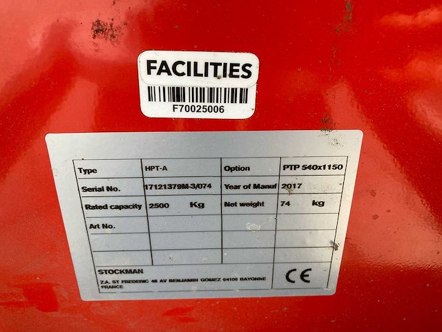 2017 - hpt-a - palletwagen 2500kg - afbeelding 4 van  4