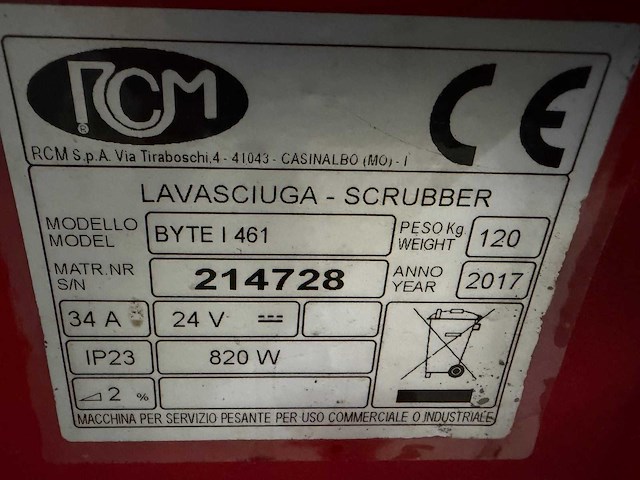 2017 - rcm byte - 461 - schrobmachine - afbeelding 4 van  9