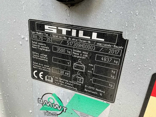 2017 - still - rx70-35t - forklift trucks - afbeelding 3 van  11