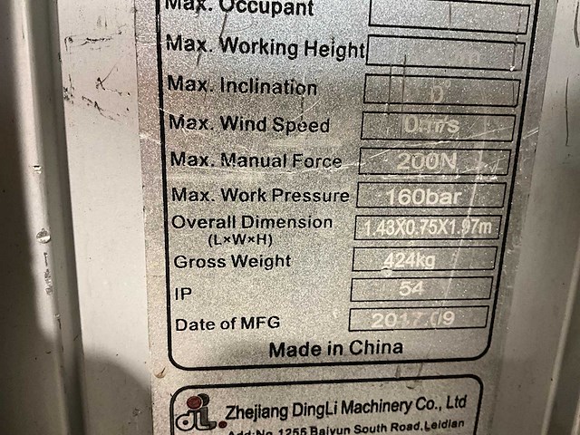 2017 alp awp12-1000 accu telescoophoogwerker - afbeelding 6 van  10