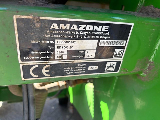 2017 amazone ed 6000-2c zaaimachine - afbeelding 21 van  24
