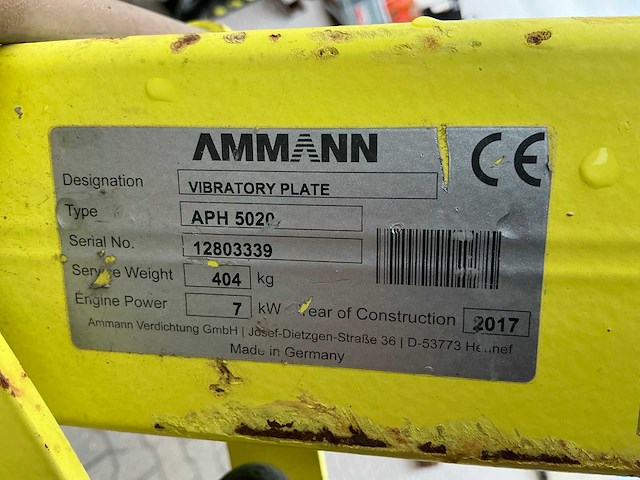 2017 ammann aph 5020 trilplaat - afbeelding 2 van  10