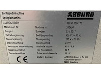 2017 arburg allrounder 320c 500-170 spuitgietmachine - afbeelding 4 van  17