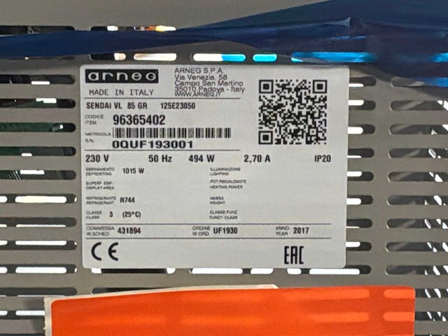 2017 arneg sendai vl 85 gr 125e remote koel eilandvitrine - afbeelding 8 van  8