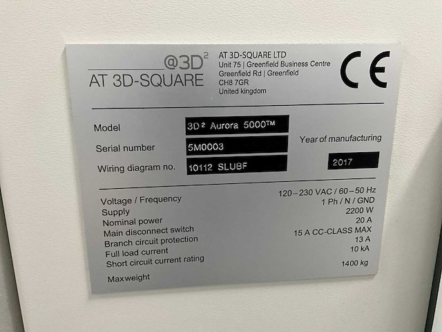 2017 at 3d-square aurora 5000 3d printer - afbeelding 6 van  17