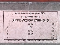 2017 atec eb2 2-1 dubbelas aanhangwagen - afbeelding 9 van  15
