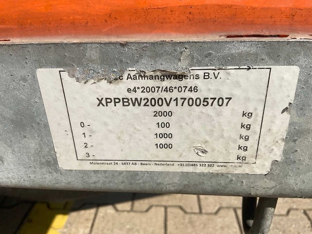 2017 atec eb2 2-1 dubbelas aanhangwagen - afbeelding 6 van  14