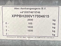2017 atec eb2 2-1 dubbelas huif aanhangwagen - afbeelding 8 van  16