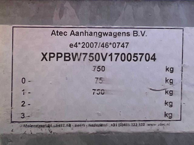 2017 atec eo1300 aanhangwagen - afbeelding 7 van  15