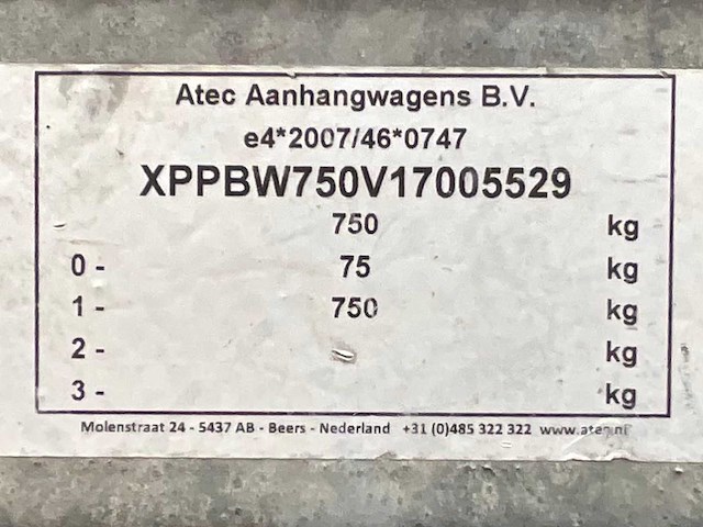 2017 atec eo1300 aanhangwagen - afbeelding 19 van  19