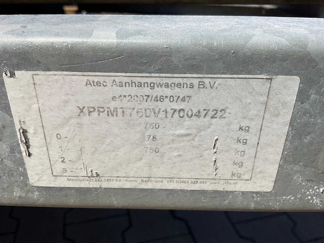 2017 atec eo750 motoraanhangwagen - afbeelding 5 van  13