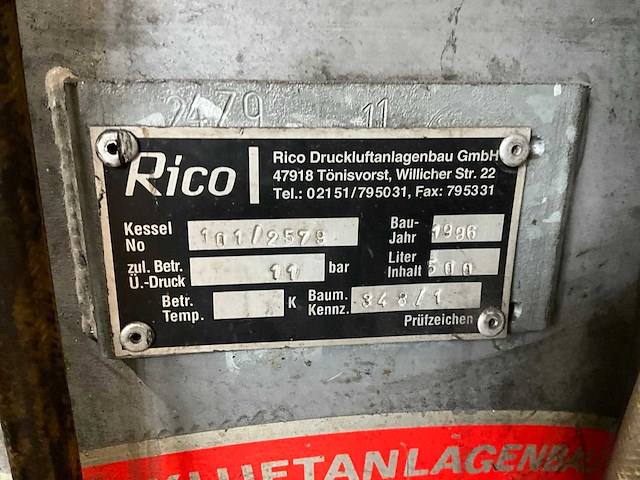 2017 atlas copco g11p schroefcompressor 10 bar met drukvat - afbeelding 6 van  7