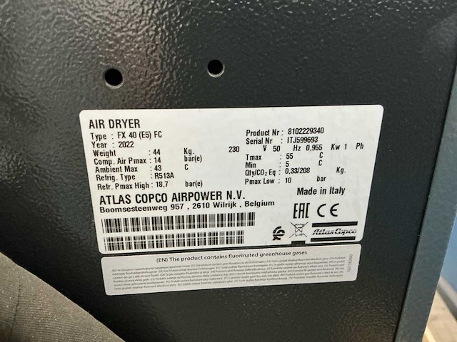 2017 atlas copco ga11vsd+ff schroefcompressor - afbeelding 17 van  27