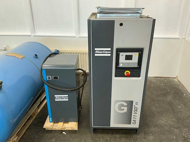 2017 atlas copco ga11vsd+ff schroefcompressor - afbeelding 4 van  27