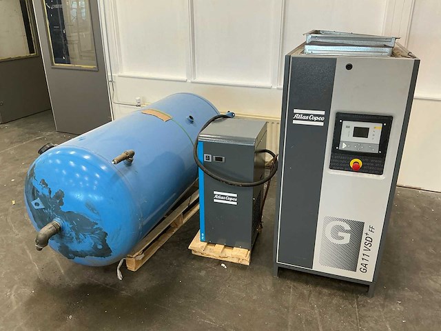 2017 atlas copco ga11vsd+ff schroefcompressor - afbeelding 1 van  27