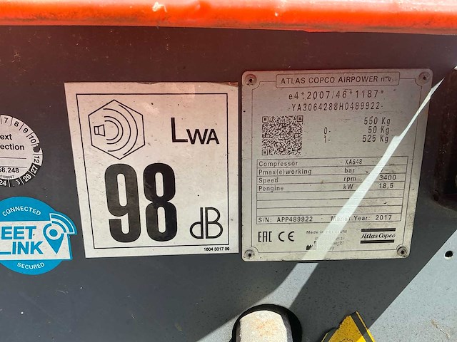 2017 atlas copco xas48 mobile schroefcompressor - afbeelding 24 van  24