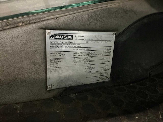 2017 ausa b2000h zelfrijdende veegmachine - afbeelding 17 van  24