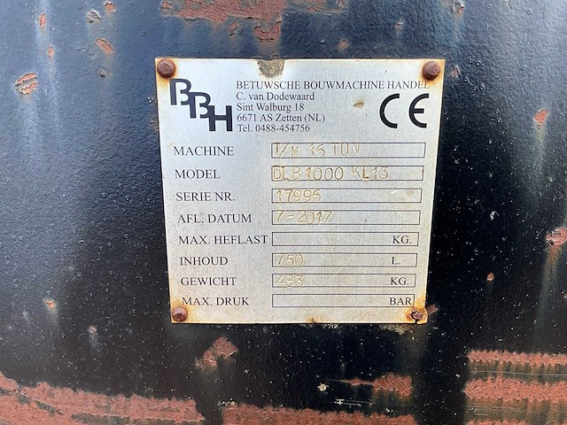2017 bbh dlb1000 kl13 graafbak “cw30” - afbeelding 4 van  4