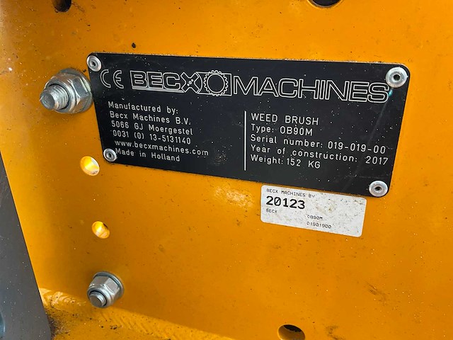 2017 becx ob90m onkruidborstel - afbeelding 8 van  8