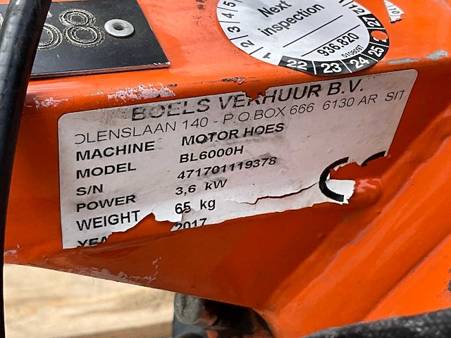 2017 benassi bl6000h grondfrees - afbeelding 4 van  12