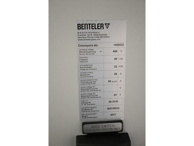 2017 benteler conveyor unloading / (turn over) crossbelt conveyor 7-delige aangedreven conveyor transportband systeem met kanteltafel en verticale zij-uitgifte (c) - afbeelding 5 van  36