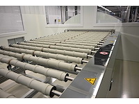 2017 benteler conveyor unloading / (turn over) crossbelt conveyor 7-delige aangedreven conveyor transportband systeem met kanteltafel en verticale zij-uitgifte (c) - afbeelding 12 van  36